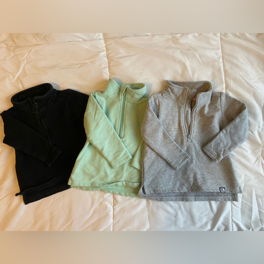 Set of 3 Marley Lilly half zip sweatshirts 6-12m
